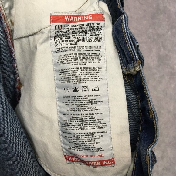 Walls FR Mens Flame Resistant Blue Jeans size 42 to 44x34 Work Denim Cotton Pant - Picture 11 of 13